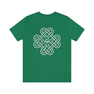 Unisex Irish Celtic Heart Bike Chain Short Sleeve Tee