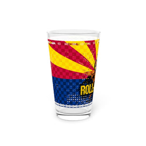 Arizona Flag Roll-A-Fatty Check Pint Glass, 16oz