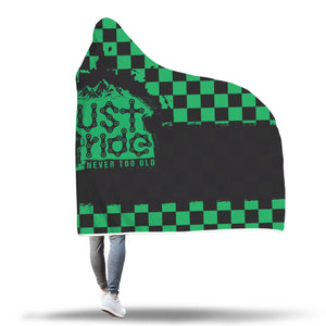 Just Ride Check Hooded Blanket