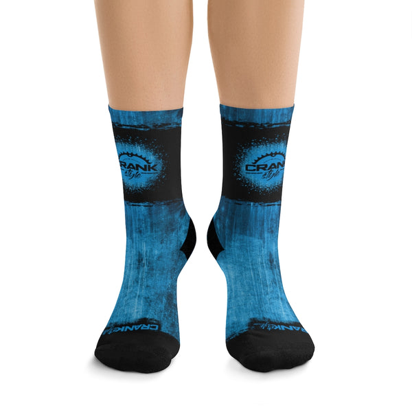 Blue Washed-out 3/4 MTB Socks