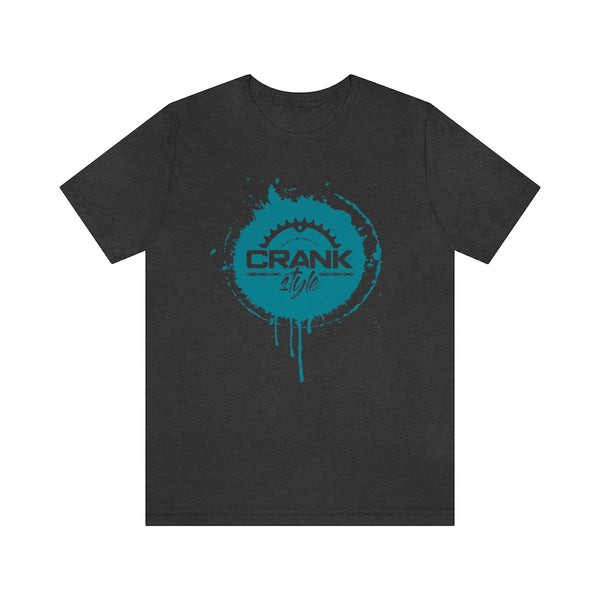 Unisex Teal CS Paint Drip Jersey Short Sleeve Tee