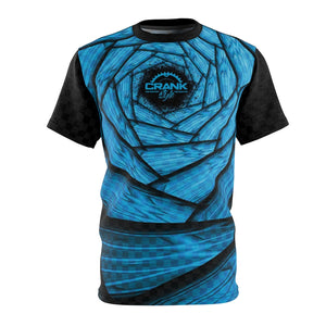 Men's Trippy Blue Vortex Check MTB DriFit Jersey