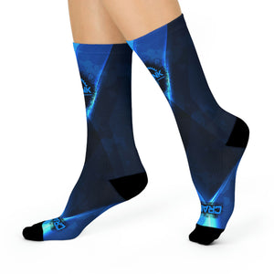 Unisex Abstract Blue Angle MTB Crew Socks