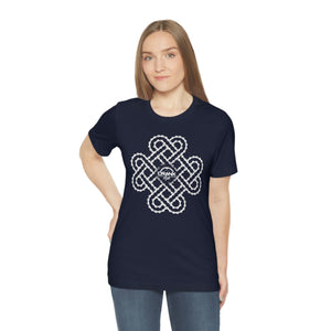 Unisex Irish Celtic Heart Bike Chain Short Sleeve Tee