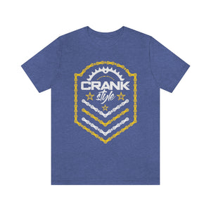 Unisex "Gold & White on Blue" Jersey Short Sleeve Tee