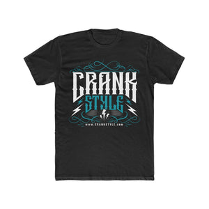 CS Vintage Lightning Teal & White Cotton Crew Tee