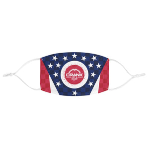 Ohio State Flag Checker Face Mask