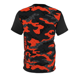 Men's Orange, Grey, & Black Camo Checker MTB DriFit Jersey