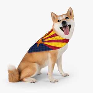 unisex Arizona Checker Flag Pet/dog Bandana