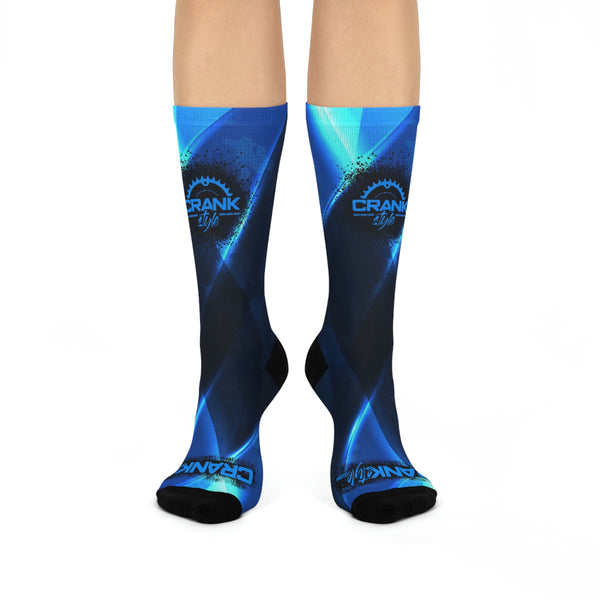 Unisex Abstract Blue Angle MTB Crew Socks