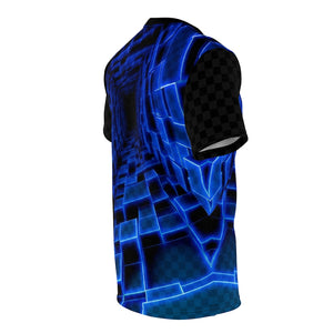 Men's Blue 3D zoom Checker MTB DriFit Jersey