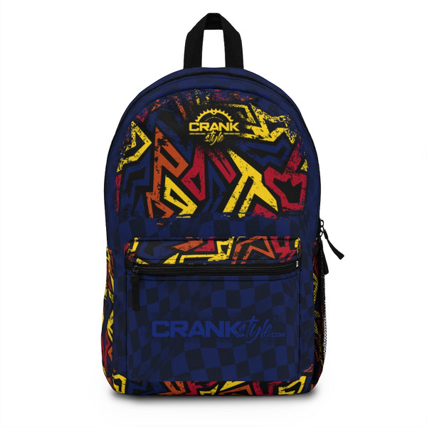 Arizona Graffiti Style with Checker pattern Mountain biking/hiking waterproof backpack. Crank Style is providing you style while you shred on the trails. 