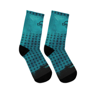 Unisex Single Track Mind Teal Star 3/4 MTB Socks