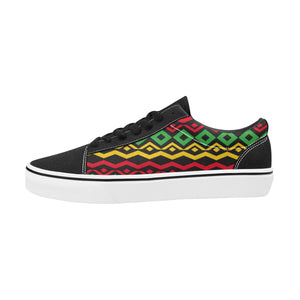 Men's Rasta Lace-Up Suede/Canvas Sneakers