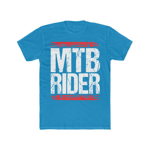 the 1980's RUN DMC style t-shirt design MTB RIDER is a classic design. Now available on Crank Style's website. Couple different color options to check out and match your gear. 