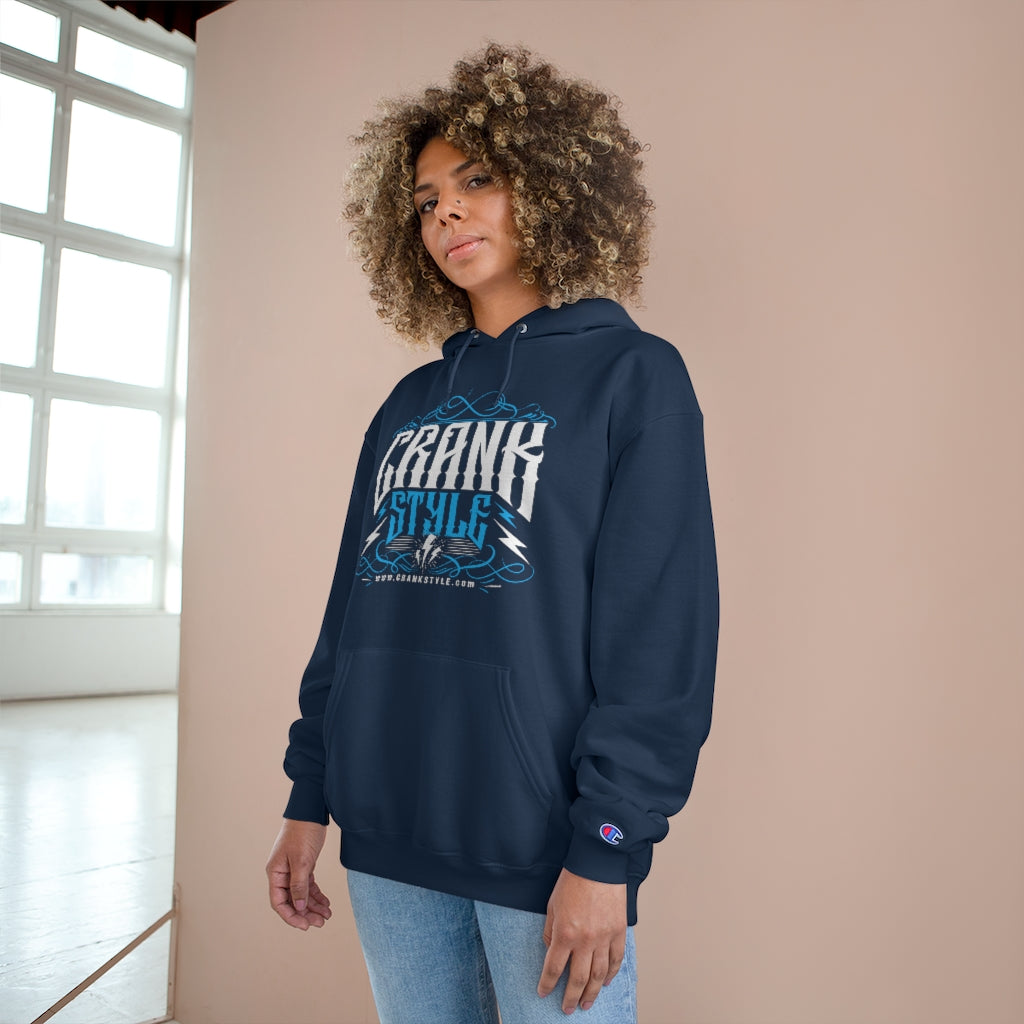 CS Vintage Blue White Champion Hoodie Crank Style