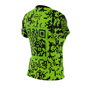 Women's Green & Black Crank Style QR Code MTB Jersey