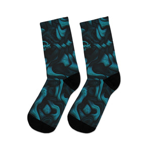 Teal Alien Skin 3/4 MTB Socks