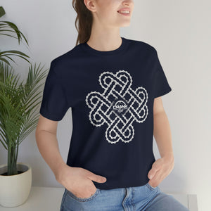 Unisex Irish Celtic Heart Bike Chain Short Sleeve Tee