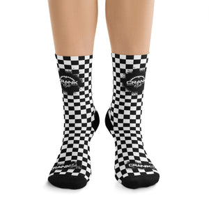 Classic Black & White Checker 3/4 MTB Socks