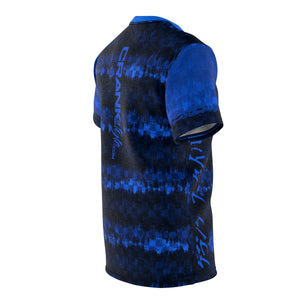 Japanese Shibori Blue Checker MTB Jersey