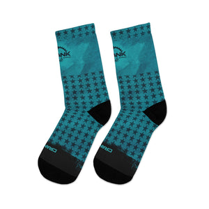 Unisex Single Track Mind Teal Star 3/4 MTB Socks