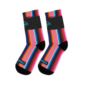 Unisex Mexican Striped Serape 3/4 MTB Socks