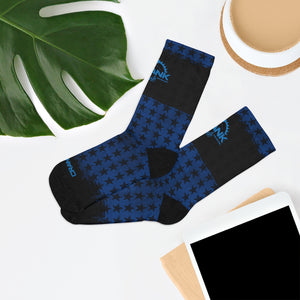 Blue & Black Stars 3/4 MTB Socks