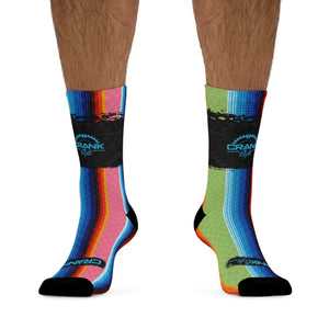 Unisex Mexican Striped Serape 3/4 MTB Socks