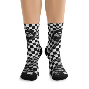 Black & White Checker 3/4 MTB Socks