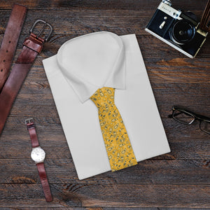 Gold & Navy Paisley Necktie