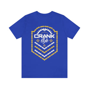 Unisex "Gold & White on Blue" Jersey Short Sleeve Tee