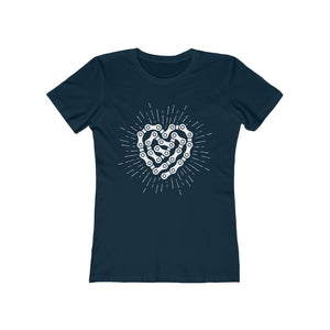 Women's Crank Style Chain Heart Tee