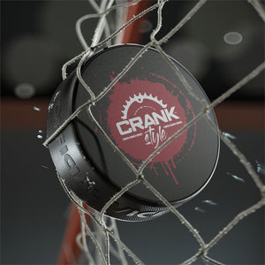 Crank Style "Crimson & White" Hockey Puck