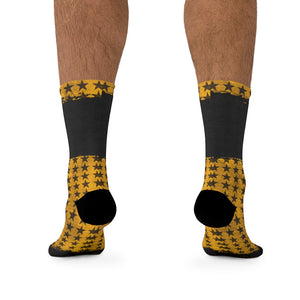 Yelo & Black Stars 3/4 MTB Socks