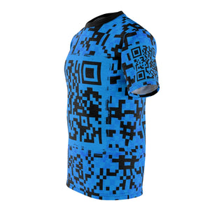 MEN'S BLUE & BLACK QR CODE CHECK MTB JERSEY II