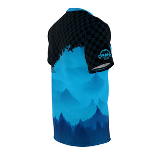 Crank Style's Blue Mountain Checker MTB DriFit Jersey  Crank Style's gear gives you the confidence to look great while you ride and perform!!  Wear it on the trails as you shred, or wear it casual to show your passion. Now get out there and have some fun on those Mountain Bike trails. 