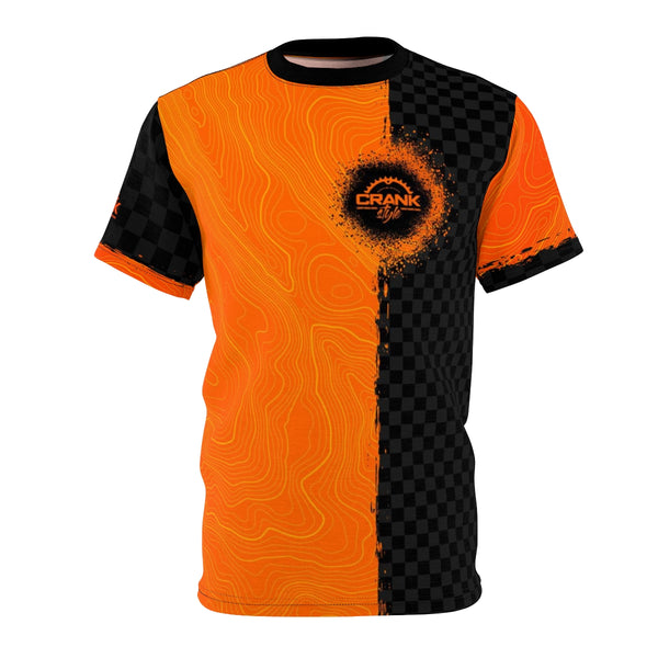Men's Orange & Black Topo Check DriFit MTB Jersey