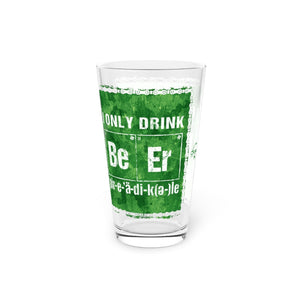 "I only Drink Beer Periodically" Bike Chain Pint Glass, 16oz