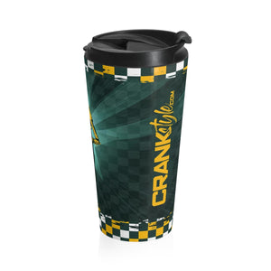 Natalie MTB GB Checkered Stainless Steel Travel Mug