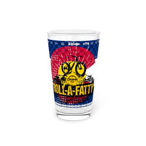 Colorado Flag Roll-A-Fatty Check Pint Glass, 16oz