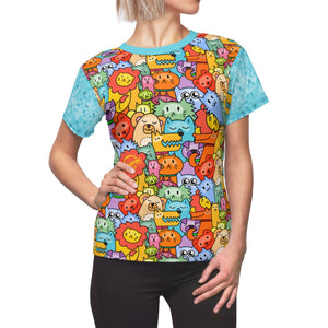 Crank Style's mountain biking Animal Planet womens jersey with colorful animals characters on the front and back and bright blue multi checkered sleeves. This one will definetly turn heads. Available in 4oz and 6 oz microfiber drifit material that wicks moisture away from the skin.