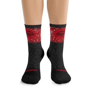 Red Bandana DoD 3/4 MTB Socks