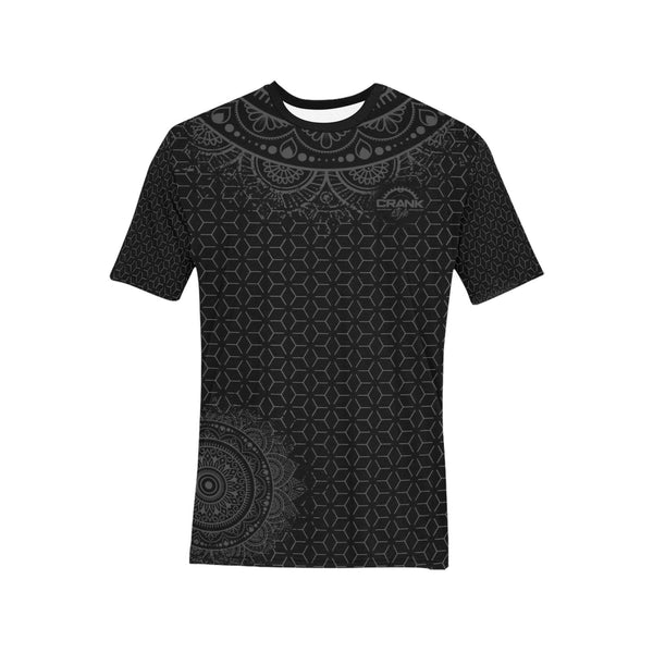 Men's Short Sleeve Black / Grey Sashiko MTB Jersey