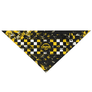 Yellow Black and White Checker Pet Bandana