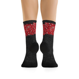 Red Bandana DoD 3/4 MTB Socks