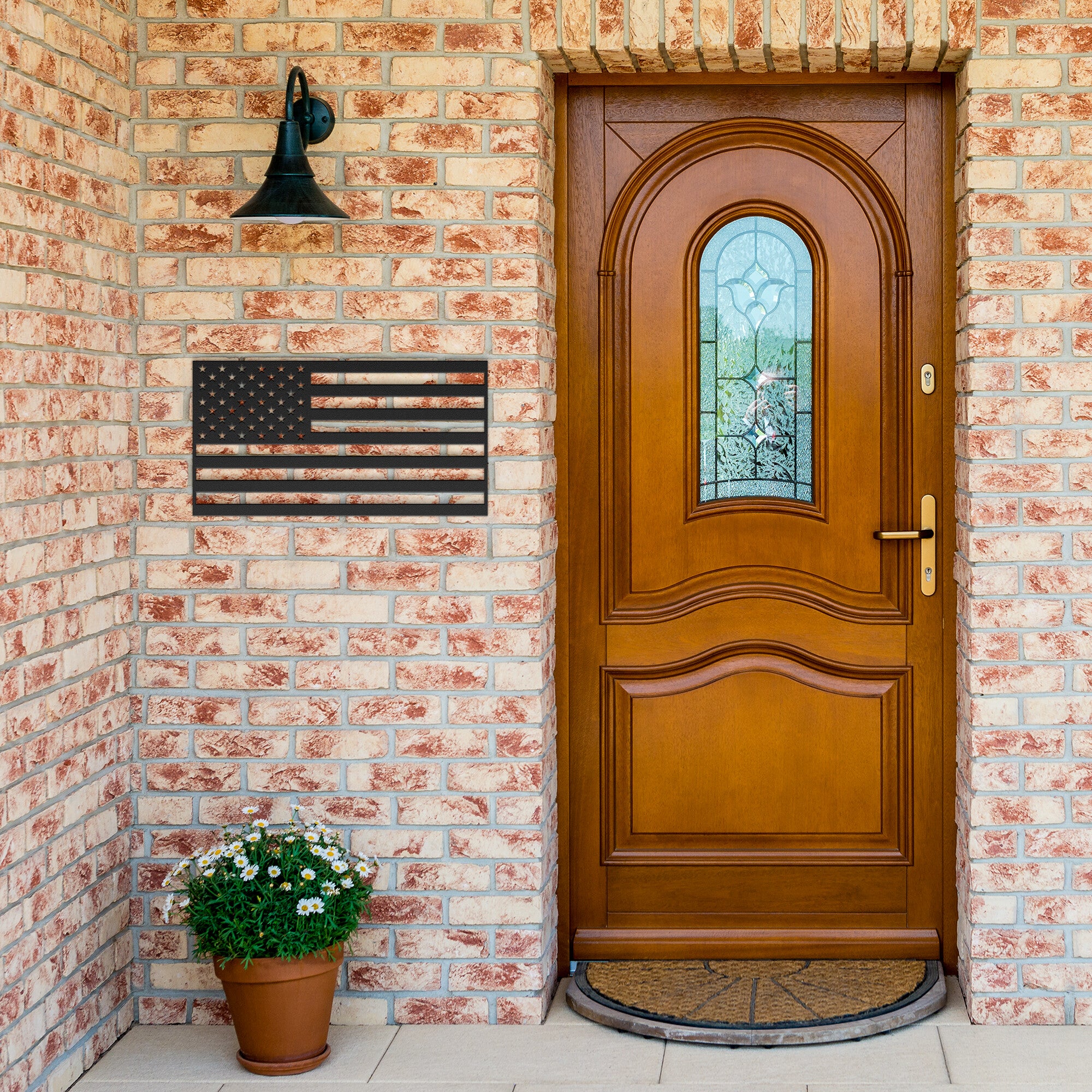 American Flag Powder Coated Metal Sign