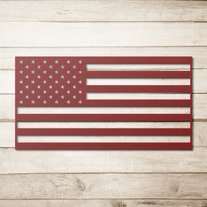 American Flag Powder Coated Metal Sign