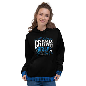 Crank Style's Vintage Black, Blue and White Hoodie