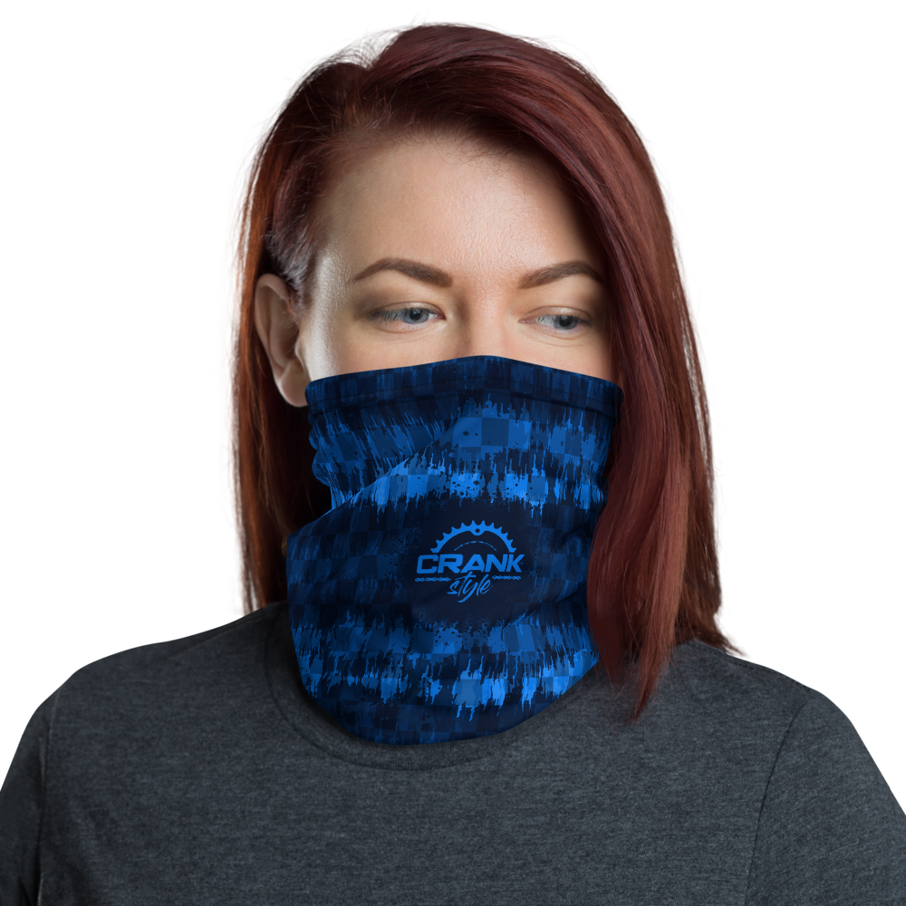 Blue Checker Wave Face Mask / Neck Gaiter